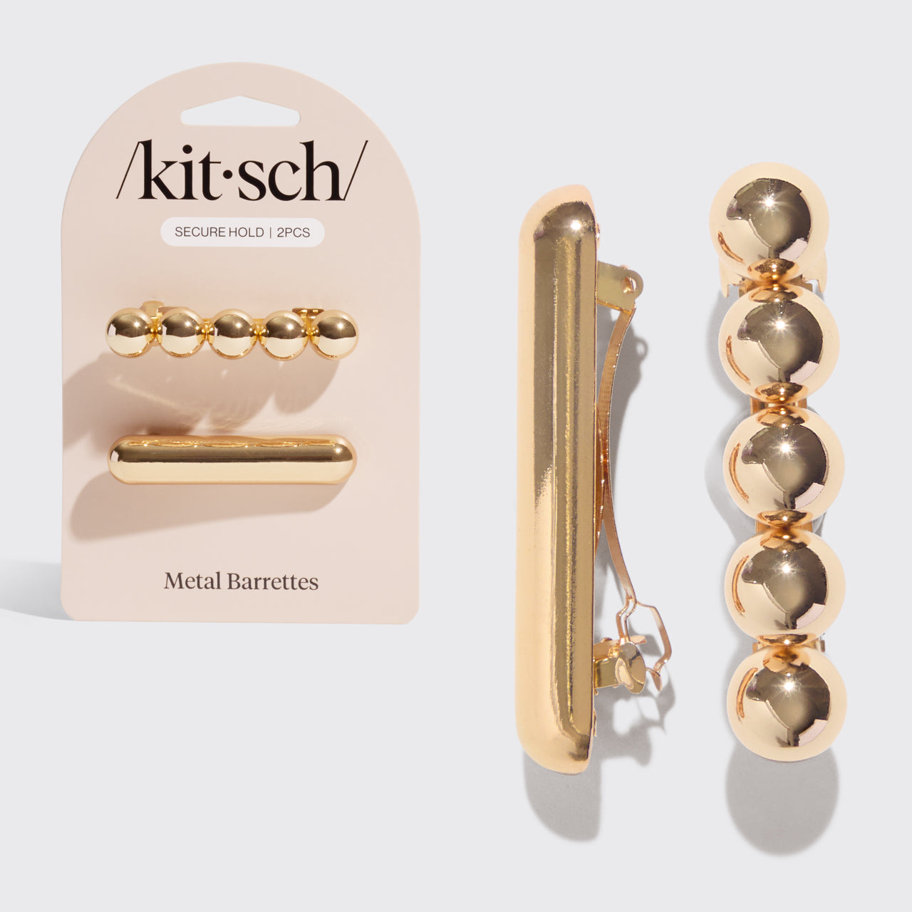 kitsch-gold-metal-barrettes-haarspangen-2er-set image 2