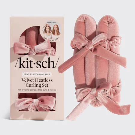 kitsch-terracotta-velvet-heatless-curling-set-locken-ohne-hitze image 1