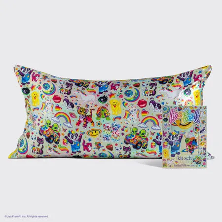 kitsch-lisa-frank-x-kitsch-satin-kopfkissenbezug-fantastic-world-2er-pack-king image 1
