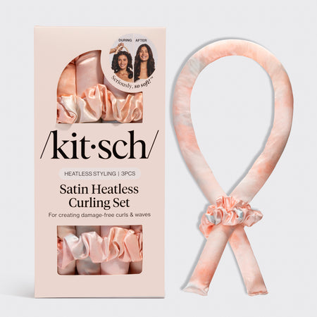 kitsch-sunset-tie-dye-satin-heatless-curling-set-lockenband-34-inch image 1