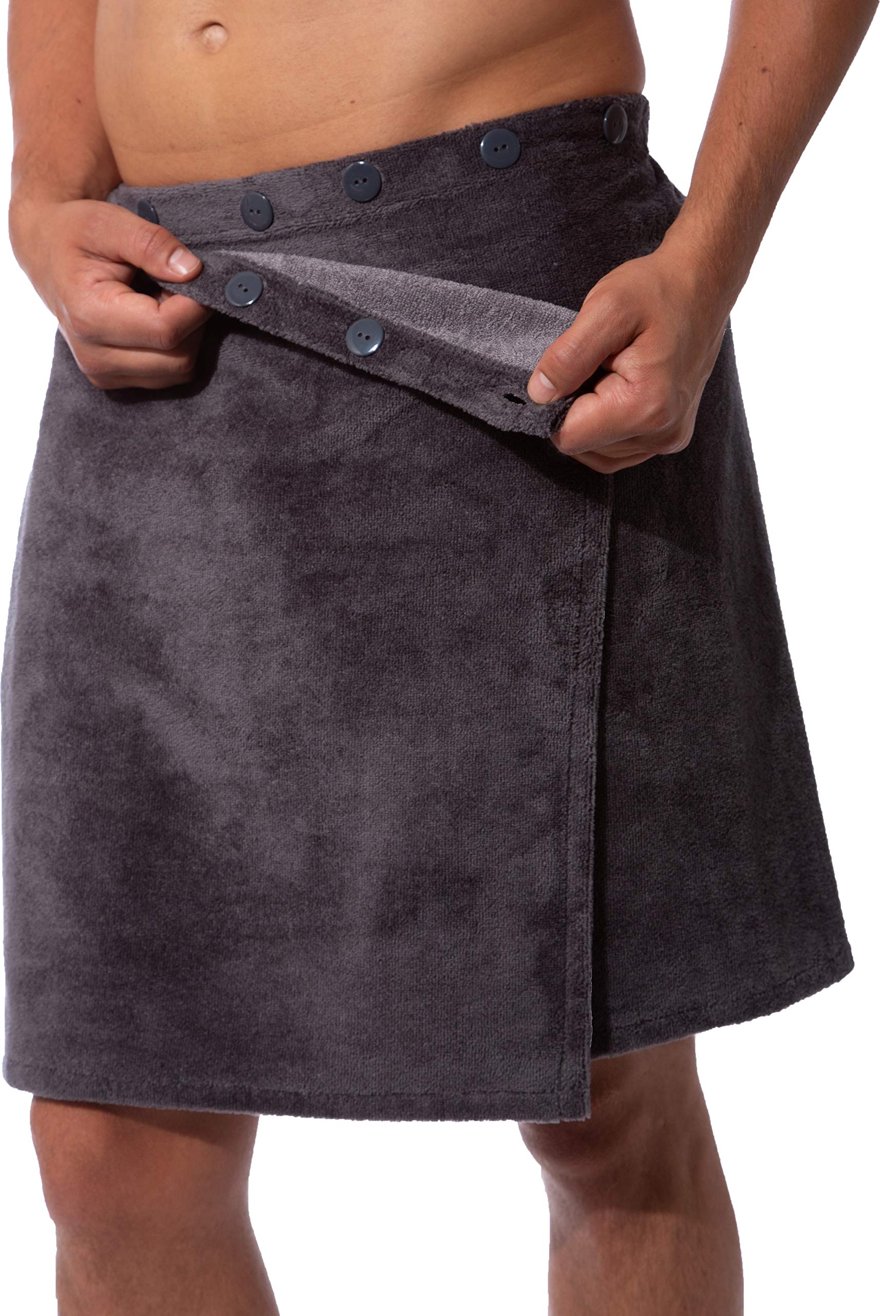 morgenstern-saunakilt-herren-kurz-52-cm-dunkelgrau-54-x-146-cm image 4