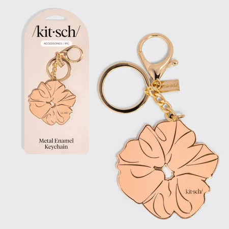 kitsch-terracotta-scrunchie-metall-emaille-schl-sselanh-nger image 1