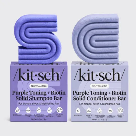 kitsch-purple-toning-shampoo-conditioner-bar-combo-f-r-blondes-graues-und-colori image 1