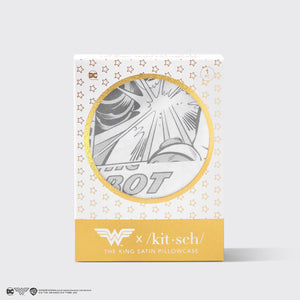 kitsch-x-wonder-woman-satin-kissenbezug-comic-print-king-mit-rei-verschluss image 3