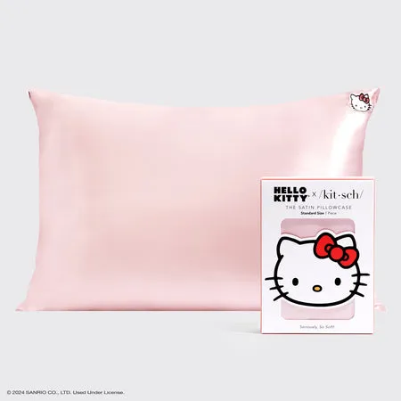 kitsch-x-hello-kitty-satin-kopfkissenbezug-pink-hello-kitty-face-queen-standard image 1