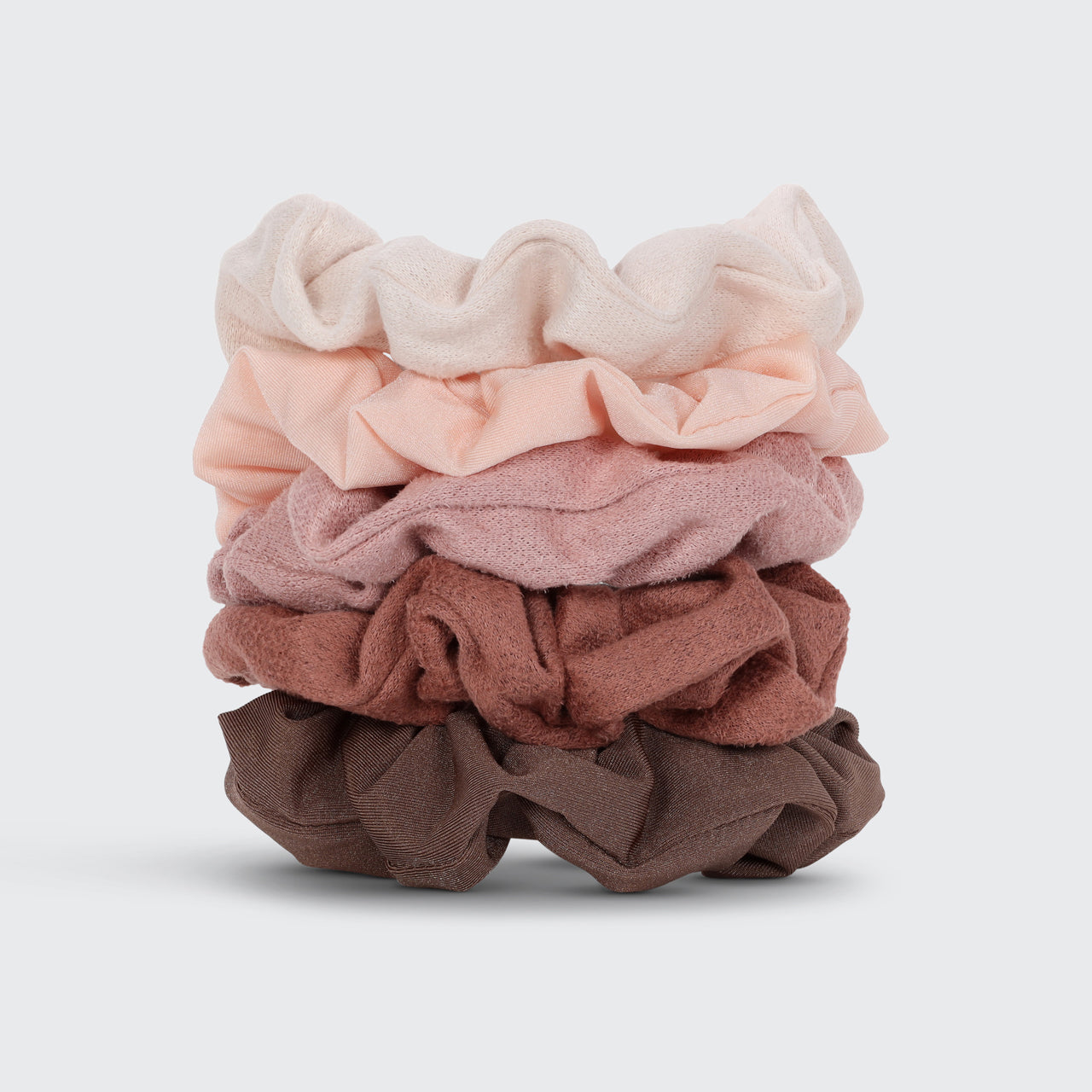 kitsch-assorted-textured-scrunchies-haargummis-terracotta-5er-set image 4