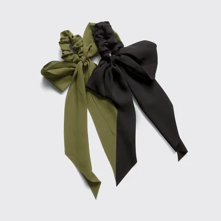kitsch-crepe-scarf-scrunchies-moss-2pc-schal-scrunchies image 1
