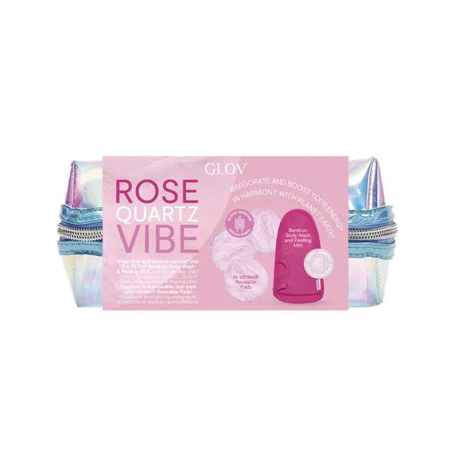 glov-rose-quartz-vibes-set-k-rperpeeling-handschuh-abschminkpads image 1
