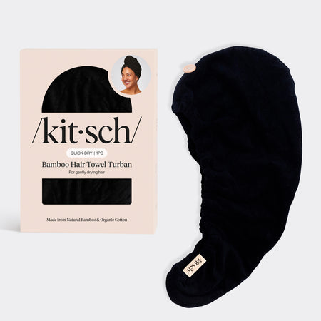 kitsch-microfiber-haartuch-schwarz image 1