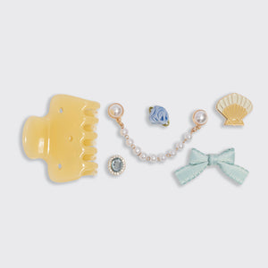 kitsch-kitschpop-coastal-cottage-cloud-clip-set-butter-yellow-haarspange-mittel image 3