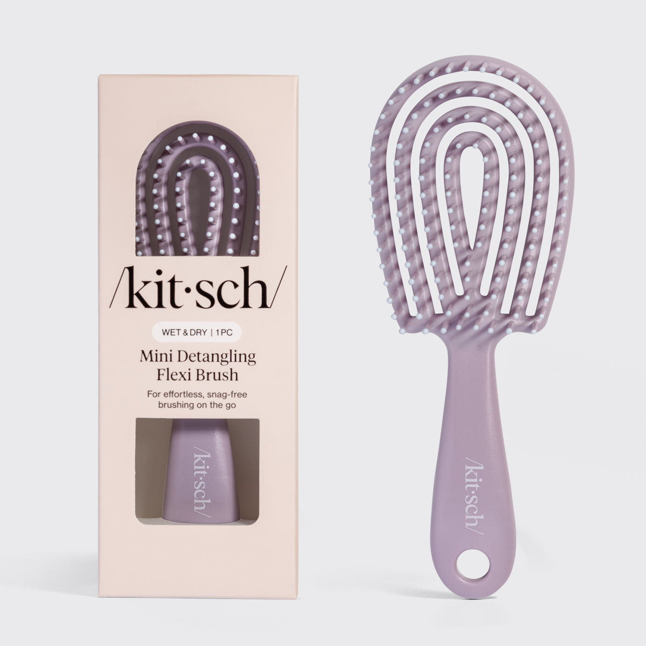kitsch-soft-violet-detangling-flexi-brush-mini-reise-entwirrb-rste image 2