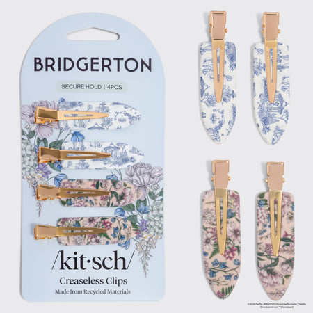 kitsch-x-bridgerton-creaseless-clips-toile-in-bloom-4er-set image 1