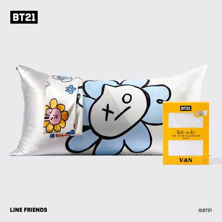 kitsch-x-bt21-satin-kopfkissenbezug-van-king image 1