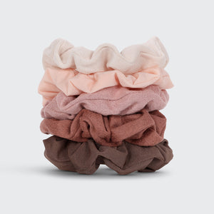 kitsch-assorted-textured-scrunchies-haargummis-terracotta-5er-set image 8