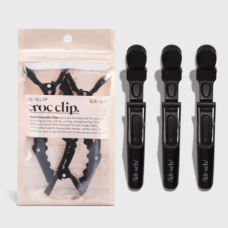 kitsch-pro-no-slip-krokodil-haarclips-schwarz-3er-set image 1