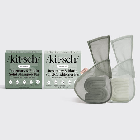 kitsch-rosemary-biotin-shampoo-conditioner-bars-bar-saver-bags-bundle image 1