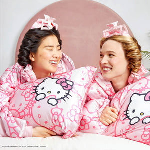 kitsch-x-hello-kitty-satin-glazey-pink-kitty-faces-gewichtete-wellness-decke-mit image 2