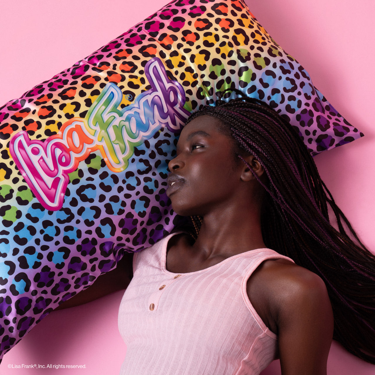 kitsch-lisa-frank-x-kitsch-satin-kopfkissenbezug-rainbow-leopard-2er-pack image 3