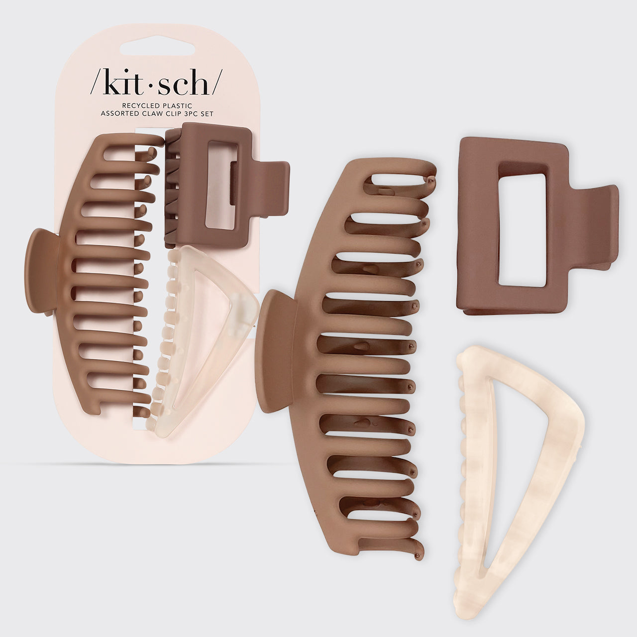 kitsch-recycled-plastic-assorted-claw-clip-3er-set-oversized-haarkralle image 2