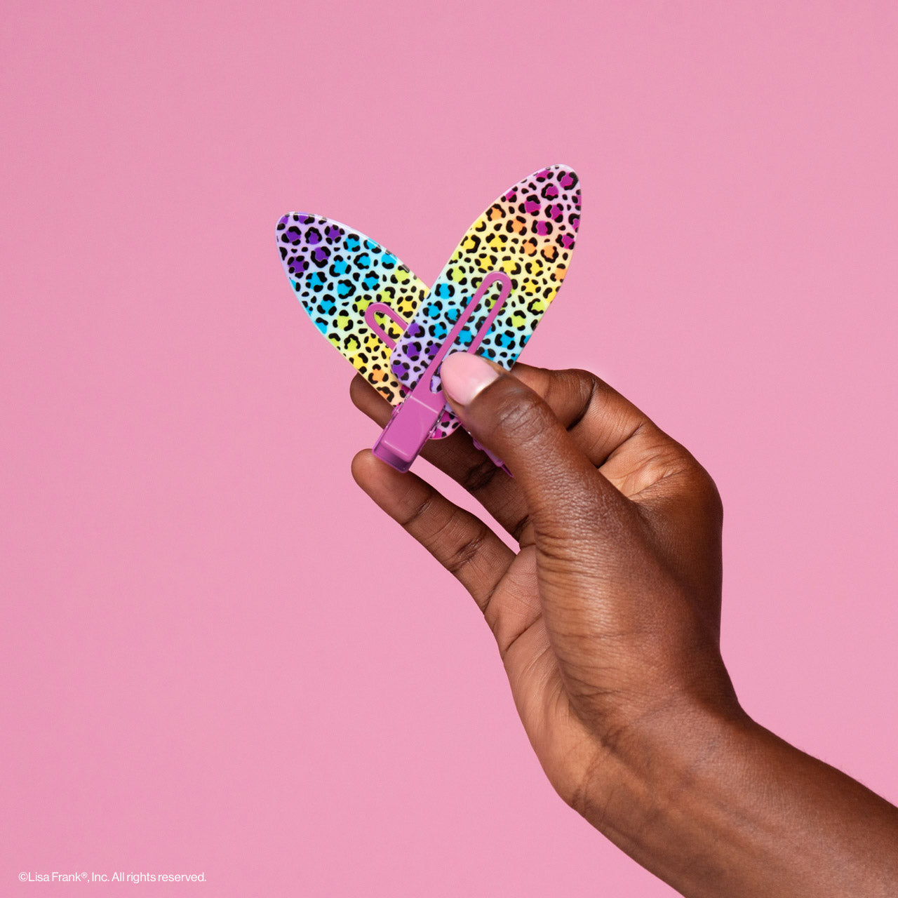 lisa-frank-x-kitsch-xl-creaseless-clips-rainbow-leopard image 6