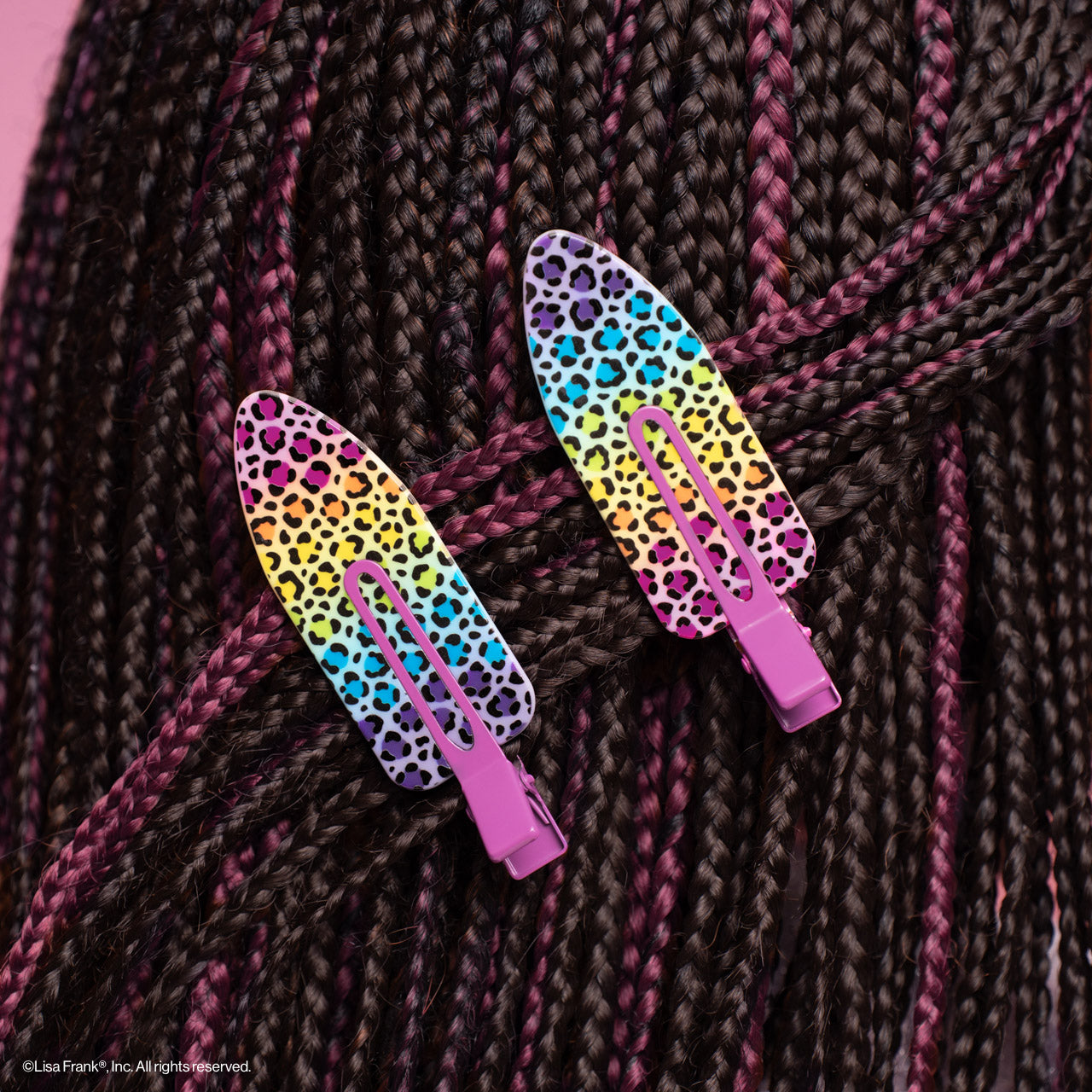lisa-frank-x-kitsch-xl-creaseless-clips-rainbow-leopard image 4