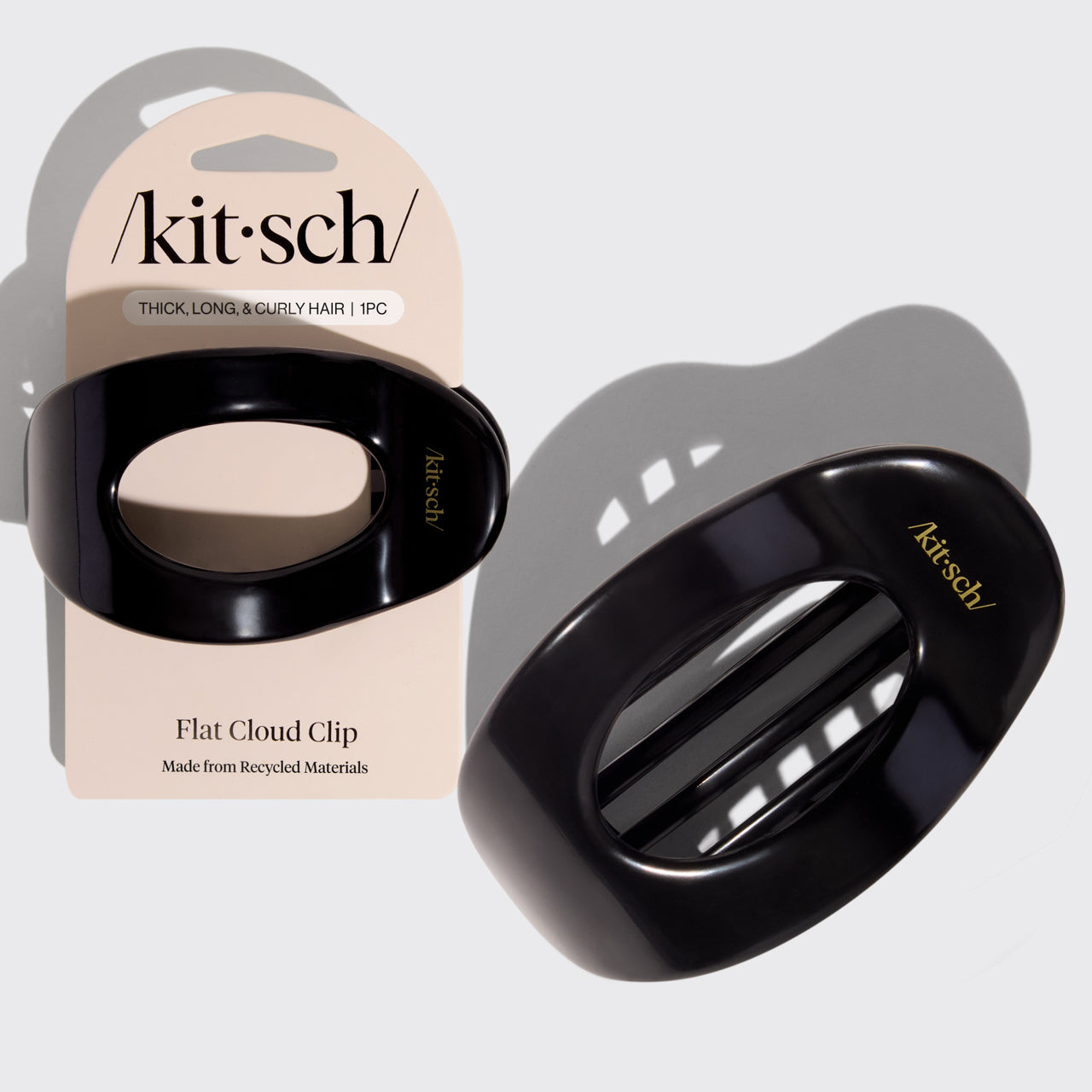 kitsch-black-flat-cloud-clip-large-flache-haarspange-schwarz-gro image 2