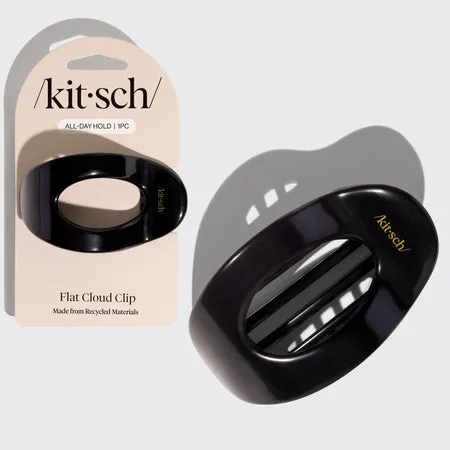 kitsch-black-flat-cloud-clip-medium-flache-haarspange-schwarz image 1