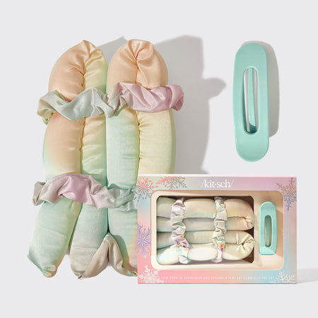 kitsch-hair-hero-xl-satin-heatless-styling-flat-lay-claw-4tlg-set-aura image 1