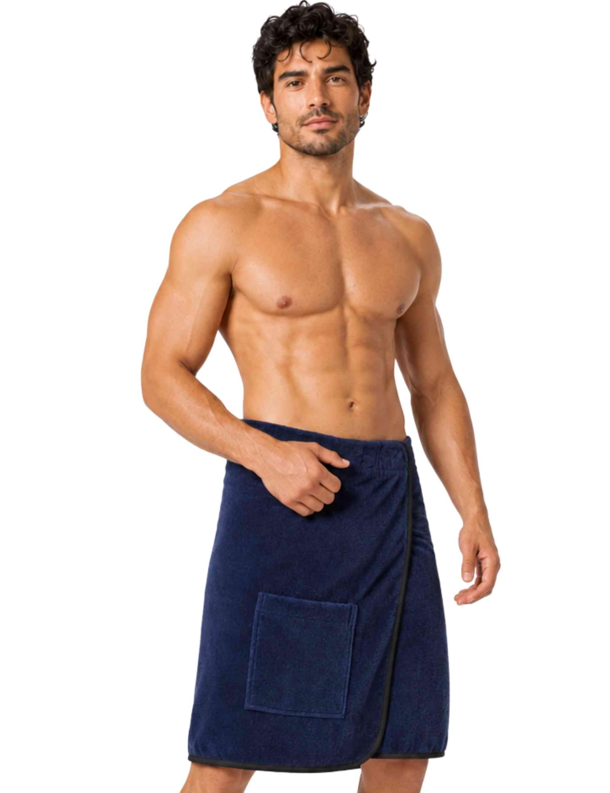 morgenstern-saunakilt-herren-jan-grau-60-x-146-cm-baumwolle-mit-klettverschluss image 8