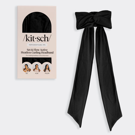 kitsch-set-flow-active-curling-headband-black image 1
