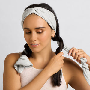 kitsch-set-flow-active-curling-headband-heather-gray image 2