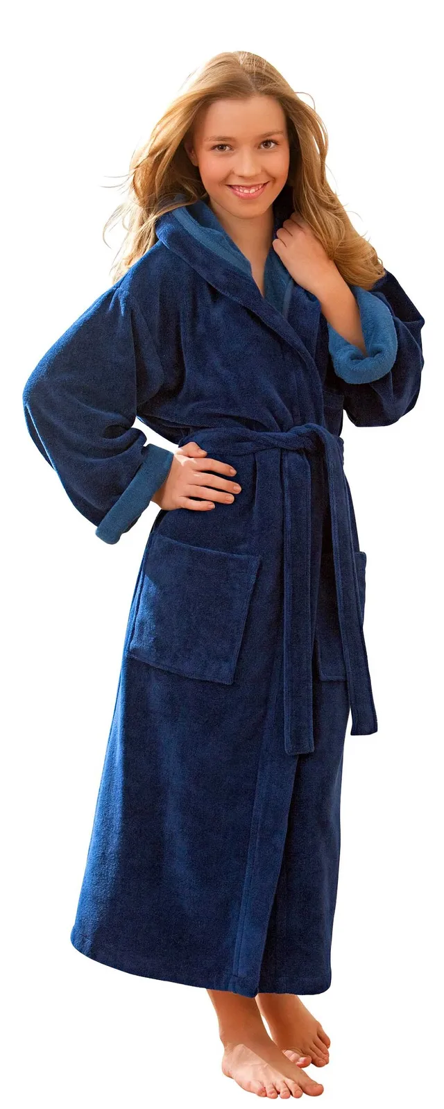 morgenstern-kinder-bademantel-mit-kapuze-frottee-velours-m-dchen-jungen image 1