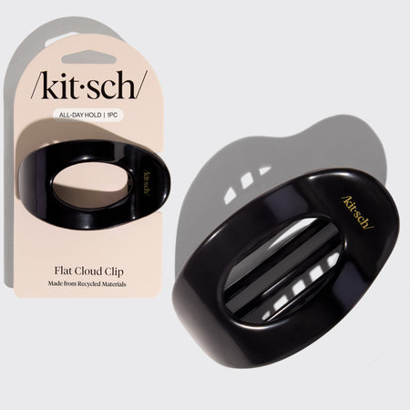 kitsch-black-flat-cloud-clip-medium-flache-haarspange-schwarz image 1