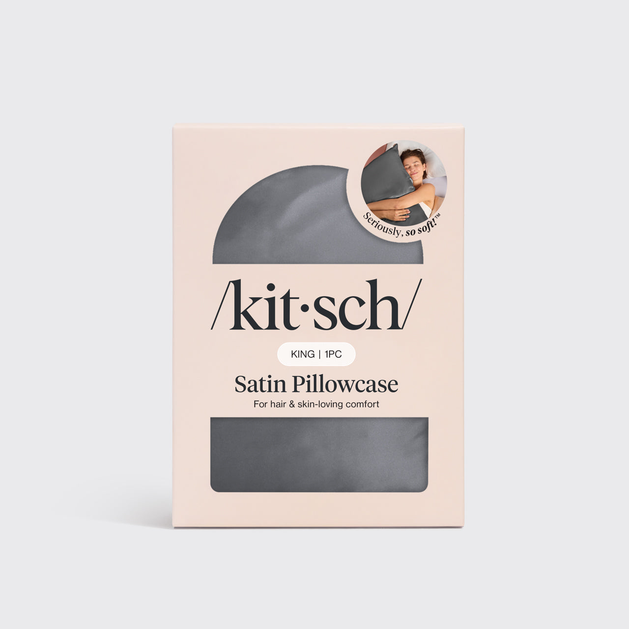 kitsch-satin-kopfkissenbezug-king-charcoal-91x48-cm-einzelbezug image 5