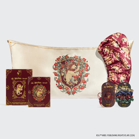 kitsch-x-harry-potter-gryffindor-bundle-king-satin-kissenbezug-haarspangen-set image 1