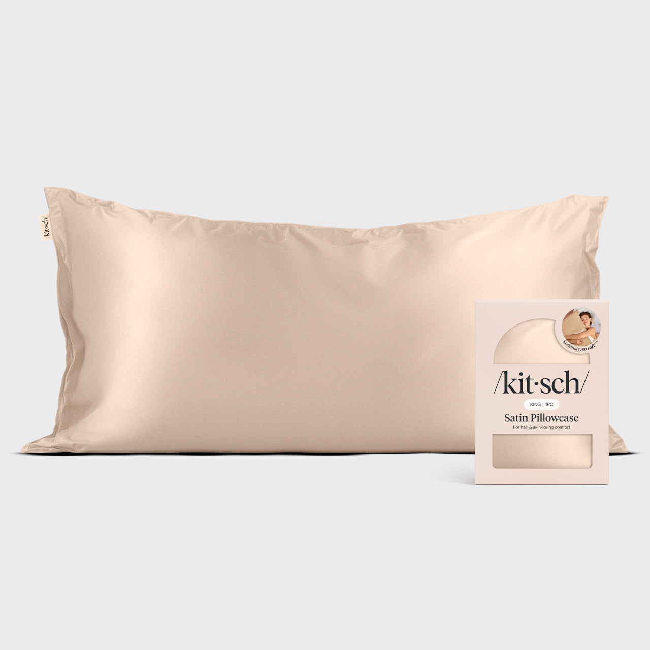 kitsch-satin-kopfkissenbezug-champagne-2er-pack-king-91x48-cm image 2