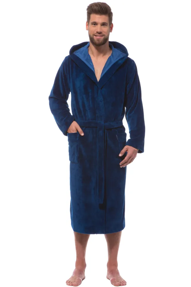 morgenstern-bademantel-herren-mit-kapuze-luxus-frottee-velours-lang image 1