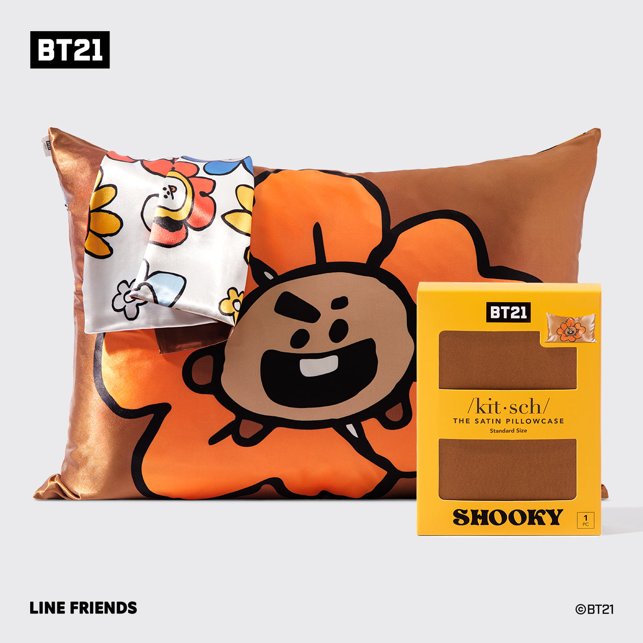kitsch-x-bt21-satin-kissenbezug-shooky-standard image 2
