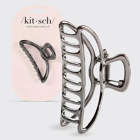 kitsch-hematite-metal-claw-clip-metall-haarklammer-hematit image 1