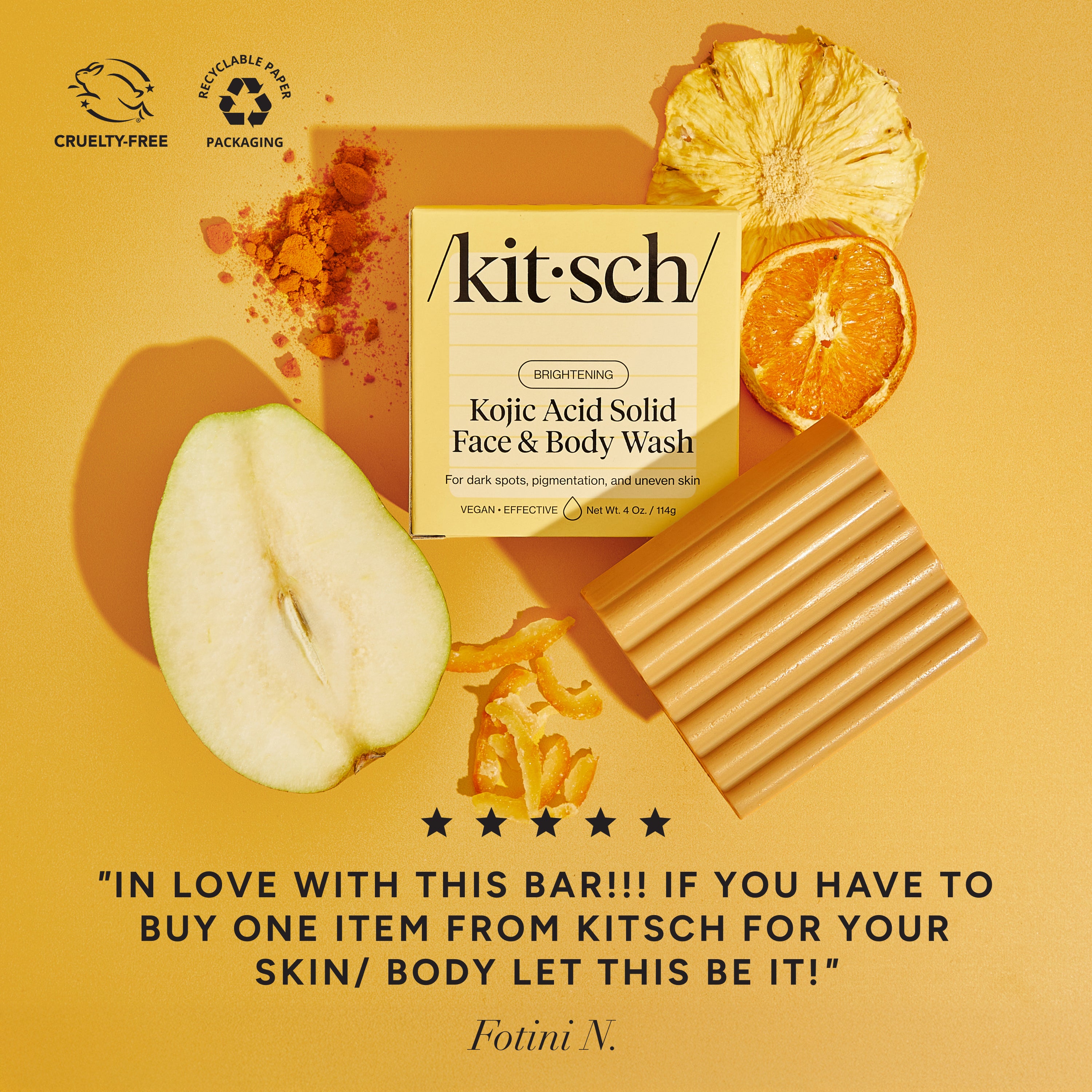 kitsch-kojic-acid-bar-seifenst-ck-gesichts-k-rperseife-bei-hyperpigmentierung-du image 3