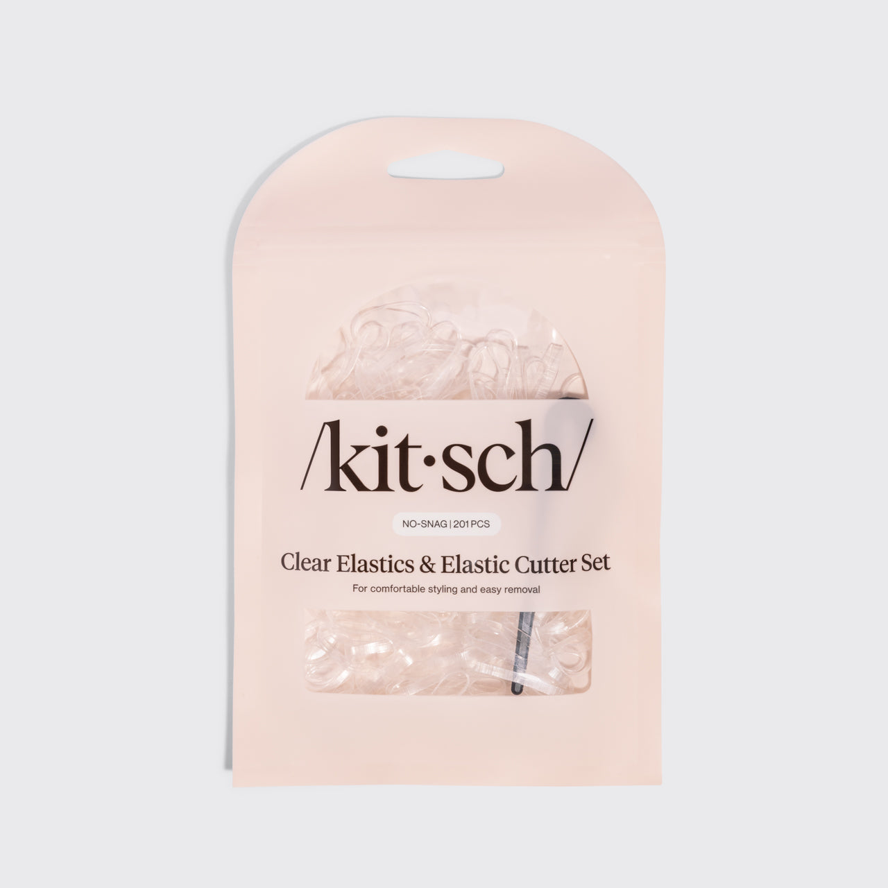 kitsch-clear-black-no-snag-elastics-200-stk-cutter-set-haargummi-set image 3