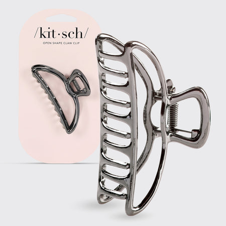kitsch-hematite-metal-claw-clip-metall-haarklammer-hematit image 1