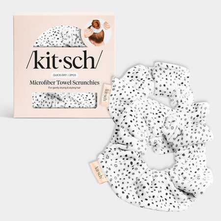 kitsch-micro-dot-mikrofaser-quick-dry-handtuch-scrunchies-2er-set image 1