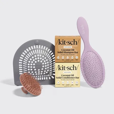 kitsch-spring-welcome-kit-coconut-oil-feuchtigkeits-shampoo-sp-lung-bar-set-mit- image 1