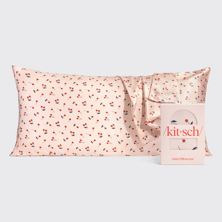 kitsch-very-cherry-satin-kissenbezug-kirsch-print-4er-pack-king image 1