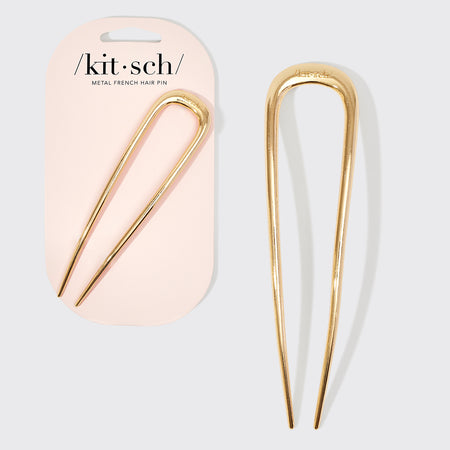 kitsch-gold-french-hair-pin-haarstift-metall image 1