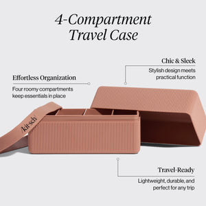 kitsch-4-compartment-travel-case-reise-organizer-terracotta image 2