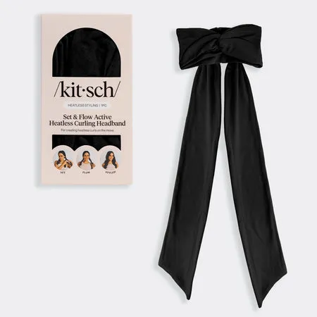 kitsch-set-flow-active-curling-headband-black image 1