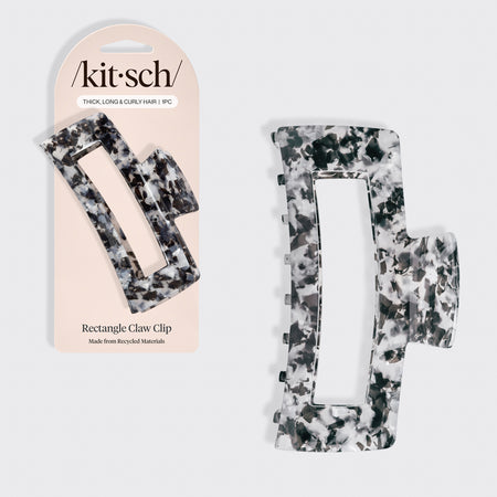 kitsch-black-marble-jumbo-claw-clip-haarklammer image 1