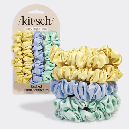 kitsch-coastal-cottage-satin-scrunchies-haargummis-multi-color-5er-set image 1